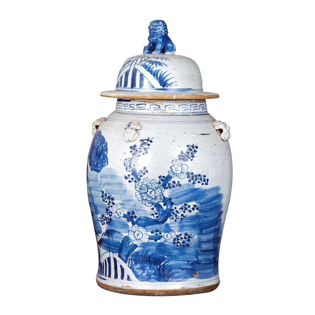 Pot de temple vintage à motif de pin - Grand modèle