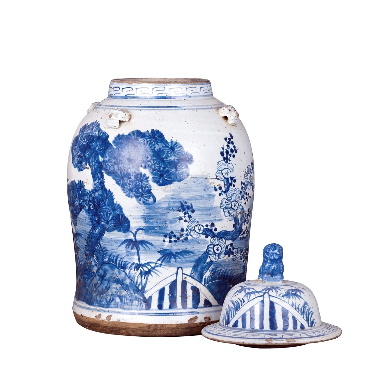 Pot à temple vintage à motif de pin - Petit modèle