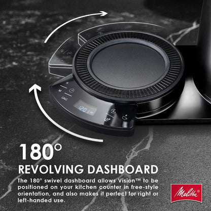 Vision Machine à café goutte-à-goutte Luxe 12 tasses avec tableau de bord rotatif