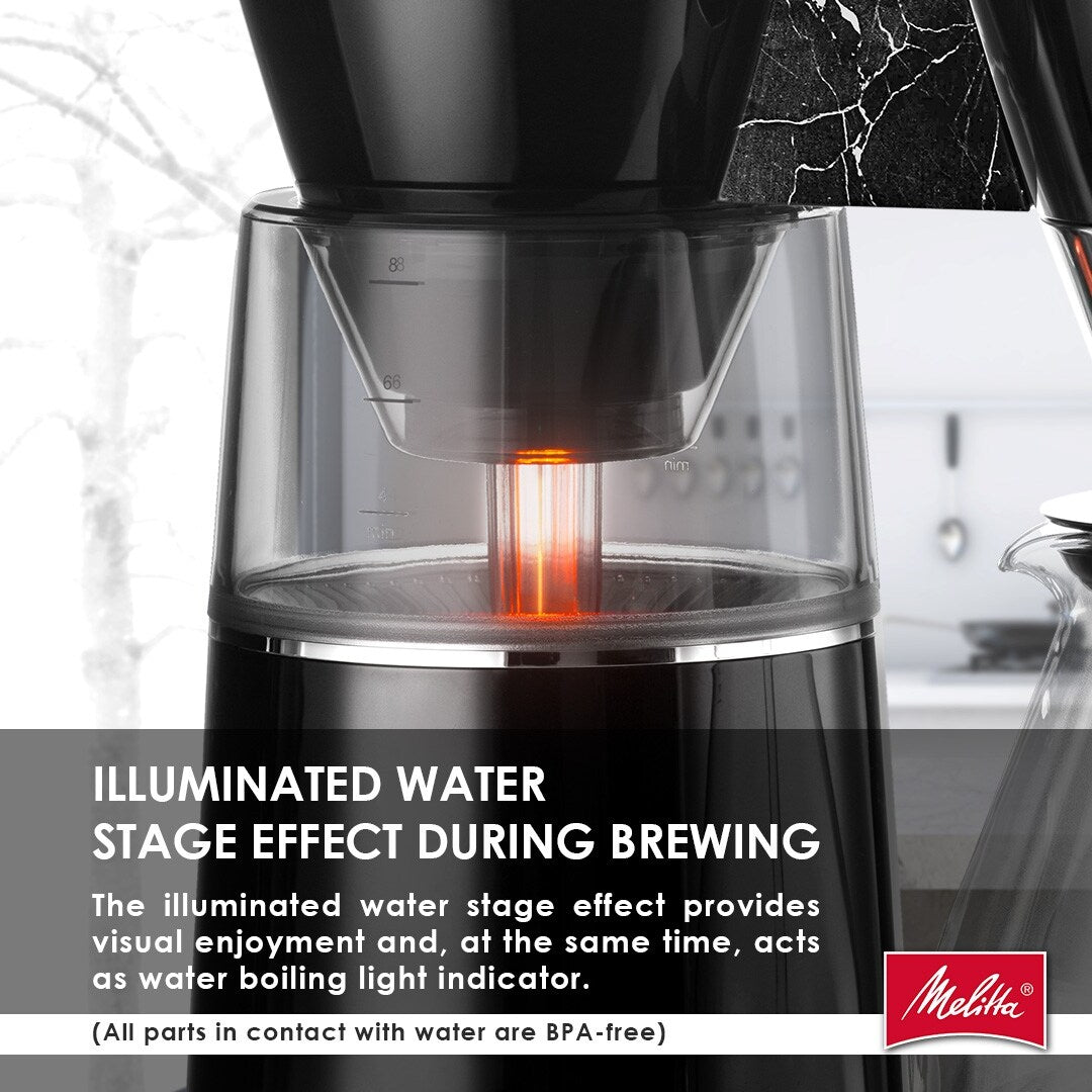 Vision Machine à café goutte-à-goutte Luxe 12 tasses avec tableau de bord rotatif