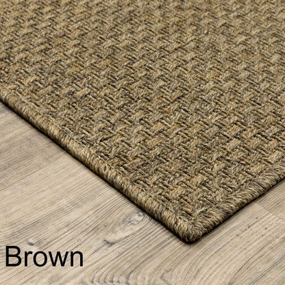 Vista Home Kauai Tonal Basket Weave Indoor-Outdoor Rug.