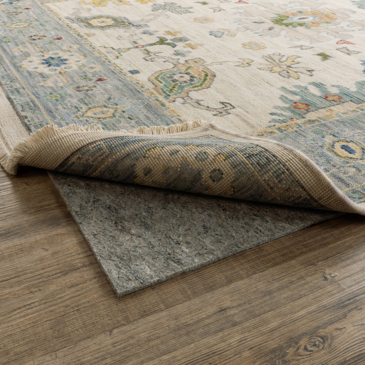 Vista Home Reverisble Cusioned Multi-Surface Indoor Rug Pad. - Grey