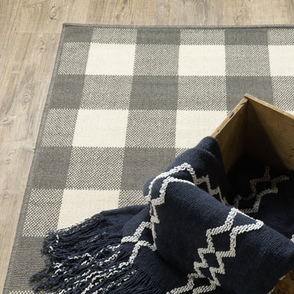 Vista Home Malta Gingham Check Indoor/Outdoor Area Rug