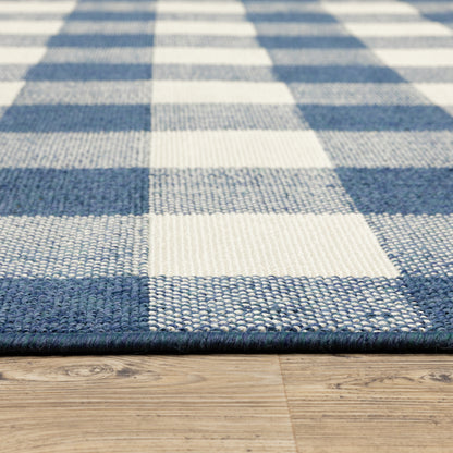 Vista Home Malta Gingham Check Indoor/Outdoor Area Rug