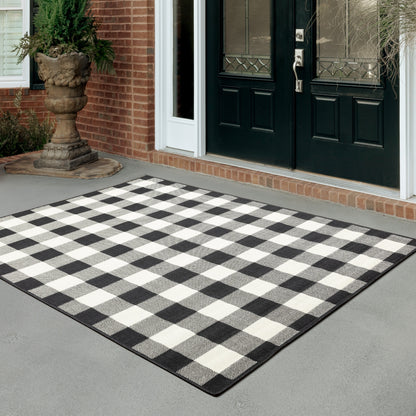 Vista Home Malta Gingham Check Indoor/Outdoor Area Rug