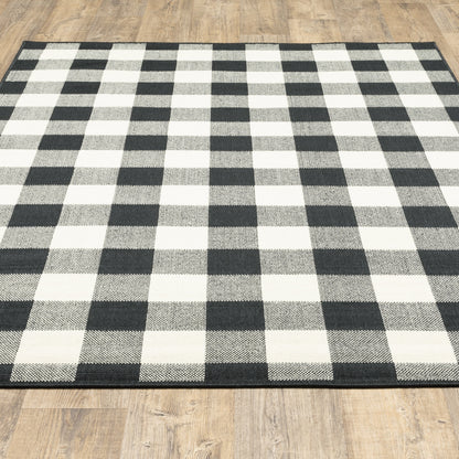 Vista Home Malta Gingham Check Indoor/Outdoor Area Rug