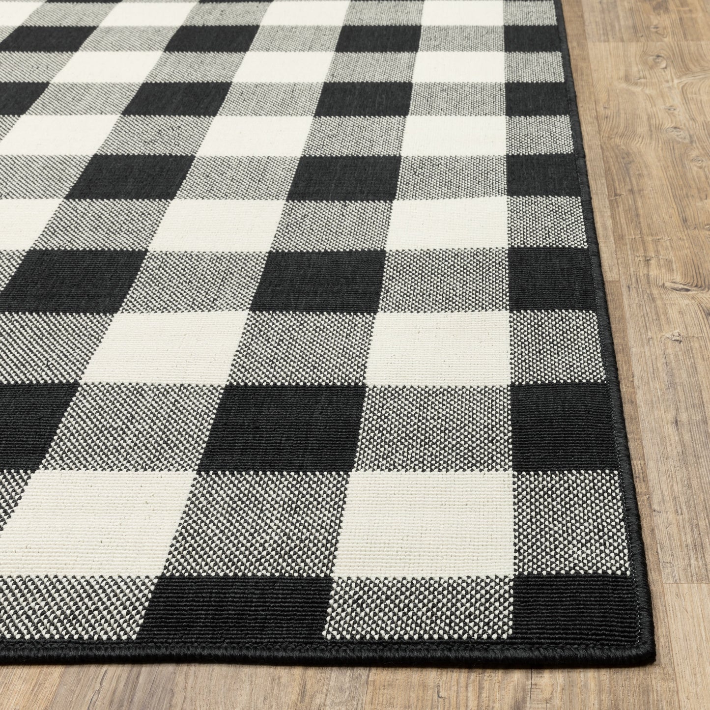 Vista Home Malta Gingham Check Indoor/Outdoor Area Rug