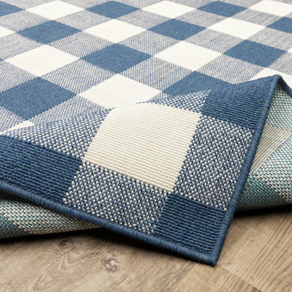Vista Home Malta Gingham Check Indoor/Outdoor Area Rug