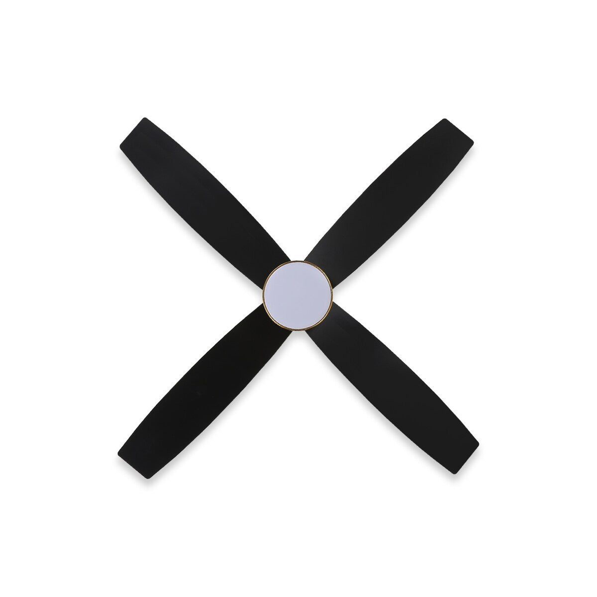 Ventilateur de plafond encastré WINGBO 44/52 pouces à courant continu avec éclairage et télécommande, 4 pales réversibles