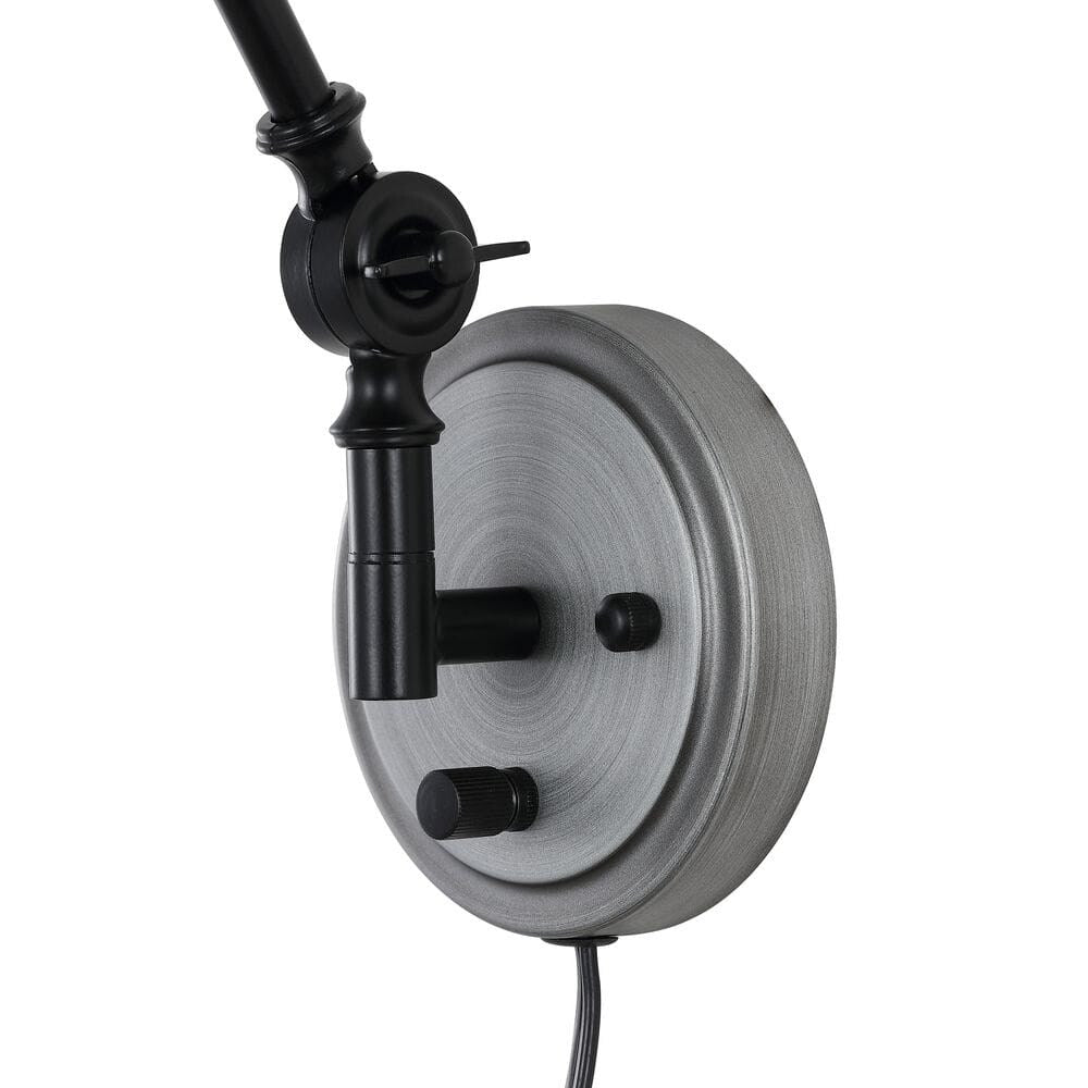 WINGBO Industrial Swing Arm Wall Sconce with Metal Shade,2-Pack...