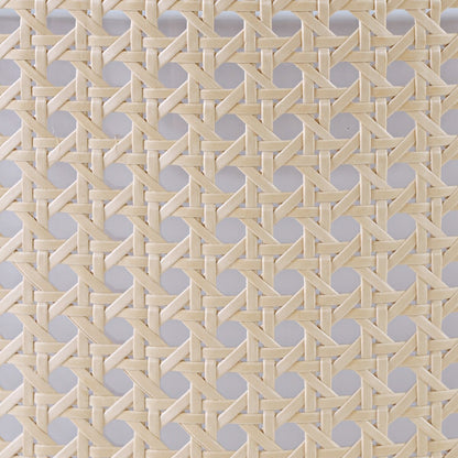 WINGBO Modern 3-Light Flush Mount Ceiling Light Fixture with Rattan & Fabric Double Drum Shade