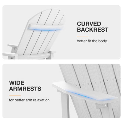 WINSOON Chaise à bascule d'extérieur, résistante aux intempéries, lot de 2