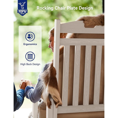 WINSOON Chaise à bascule d'extérieur, résistante aux intempéries, lot de 2