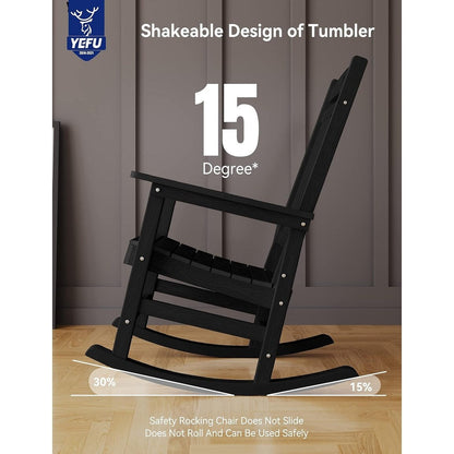 WINSOON Chaise à bascule d'extérieur, résistante aux intempéries, lot de 2