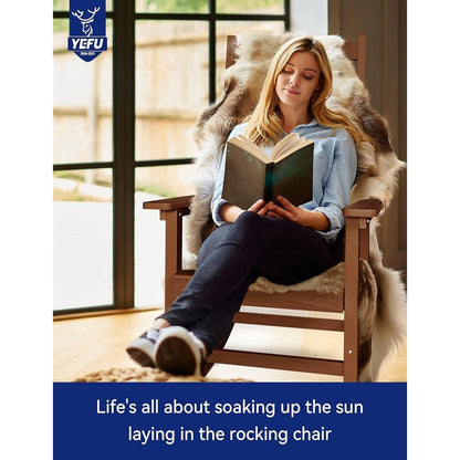 WINSOON Chaise à bascule d'extérieur, résistante aux intempéries, lot de 2