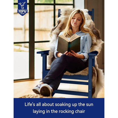 WINSOON Chaise à bascule d'extérieur, résistante aux intempéries, lot de 2