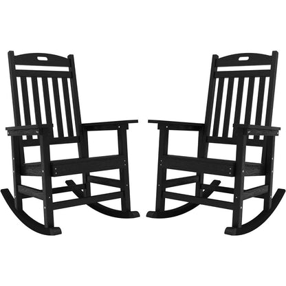 WINSOON Chaise à bascule d'extérieur, résistante aux intempéries, lot de 2