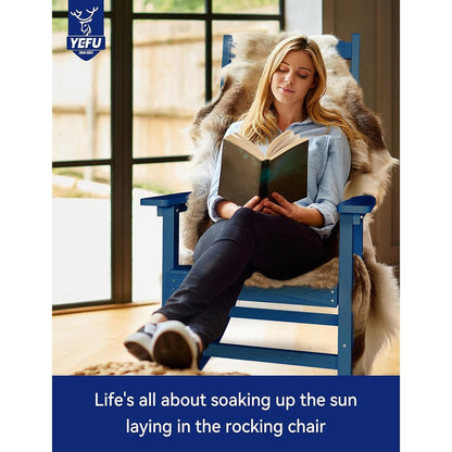 WINSOON Chaise à bascule d'extérieur, résistante aux intempéries, lot de 2