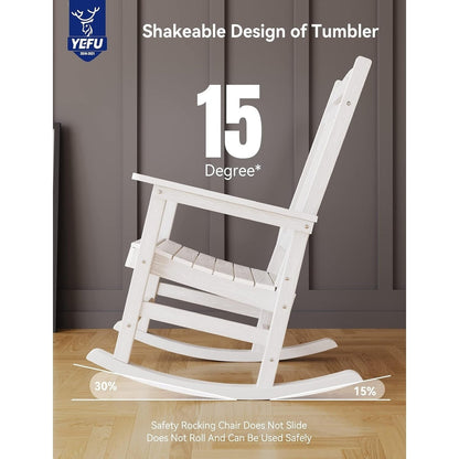 WINSOON Chaise à bascule d'extérieur, résistante aux intempéries, lot de 2