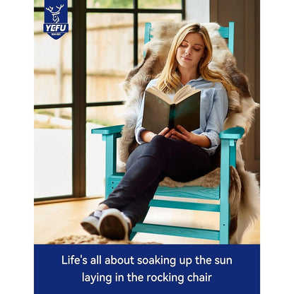 WINSOON Chaise à bascule d'extérieur, résistante aux intempéries, lot de 2