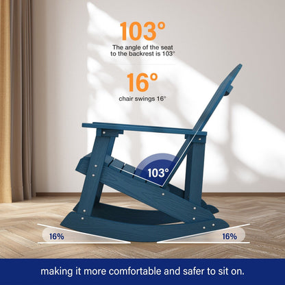 WINSOON Chaise à bascule d'extérieur, résistante aux intempéries, lot de 2