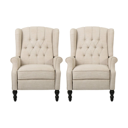 Fauteuils inclinables Walter en tissu capitonné (lot de 2) par Christopher Knight Home