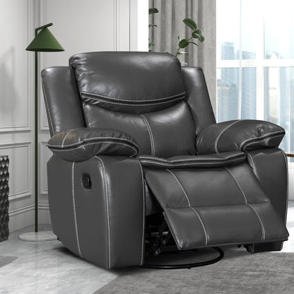 Fauteuil inclinable large en cuir durable avec massage et chauffage.