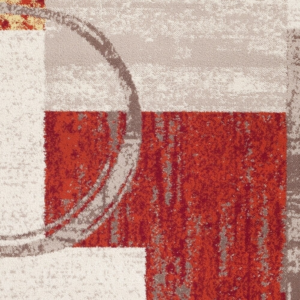 World Rug Gallery Abstract Polypropylene Machine-Made Circle Area Rug