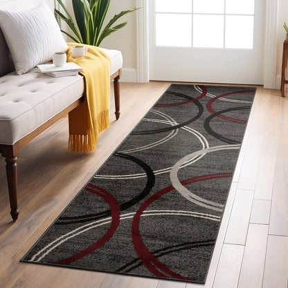 World Rug Gallery Contemporary Abstract Circles Design Area Rug
