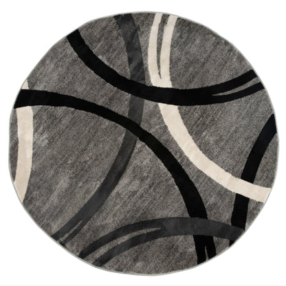 World Rug Gallery Contemporary Abstract Circles Design Area Rug
