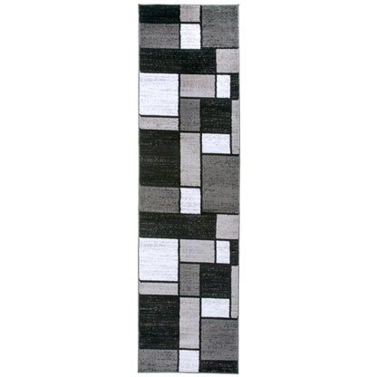 World Rug Gallery Contemporary Modern Boxed Color Block Area Rug