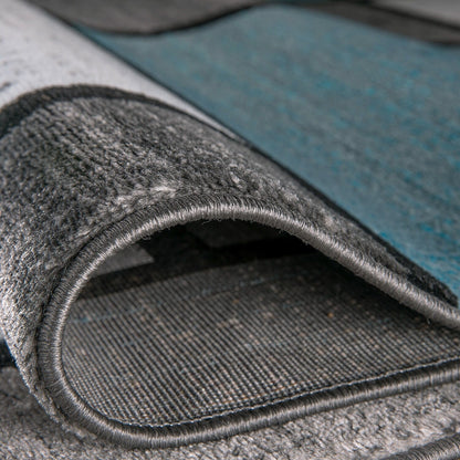 World Rug Gallery Contemporary Modern Boxed Color Block Area Rug