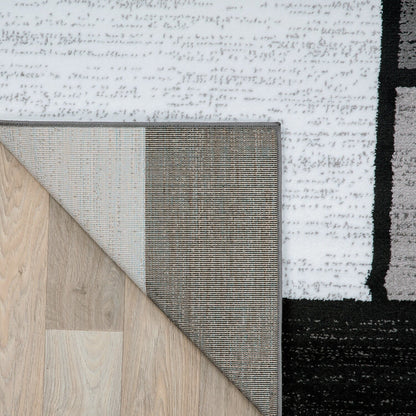 World Rug Gallery Contemporary Modern Boxed Color Block Area Rug