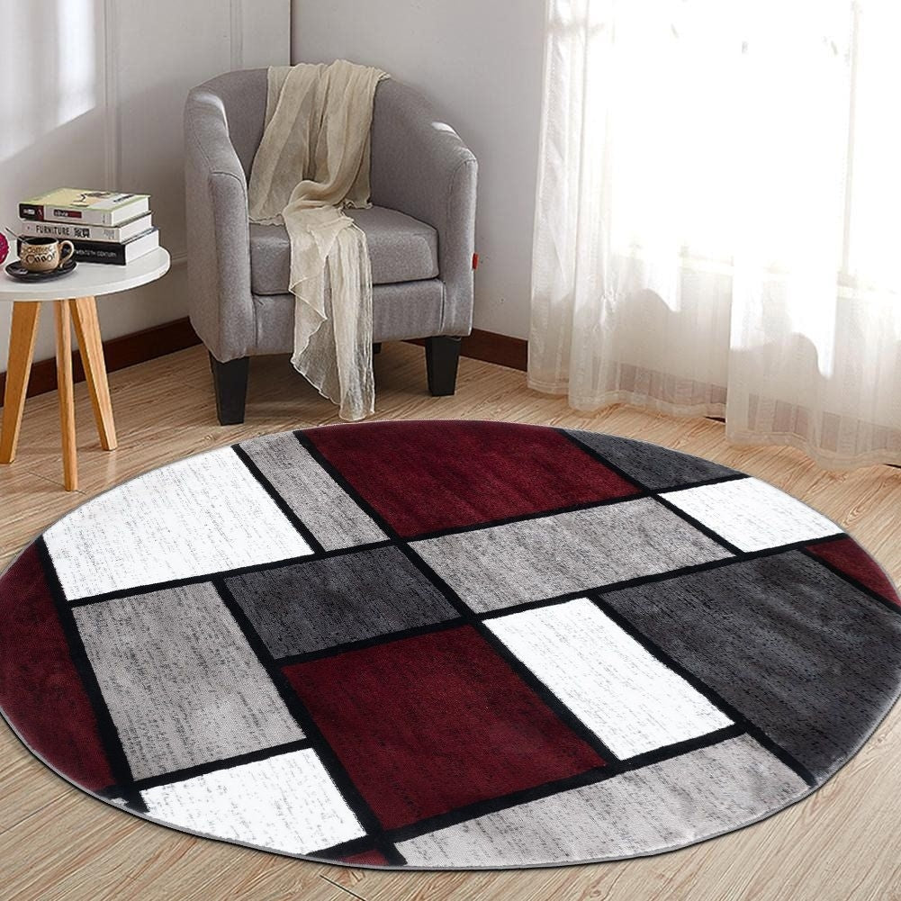 World Rug Gallery Contemporary Modern Boxed Color Block Area Rug