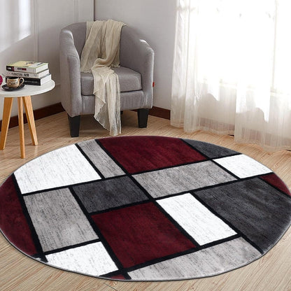 World Rug Gallery Contemporary Modern Boxed Color Block Area Rug
