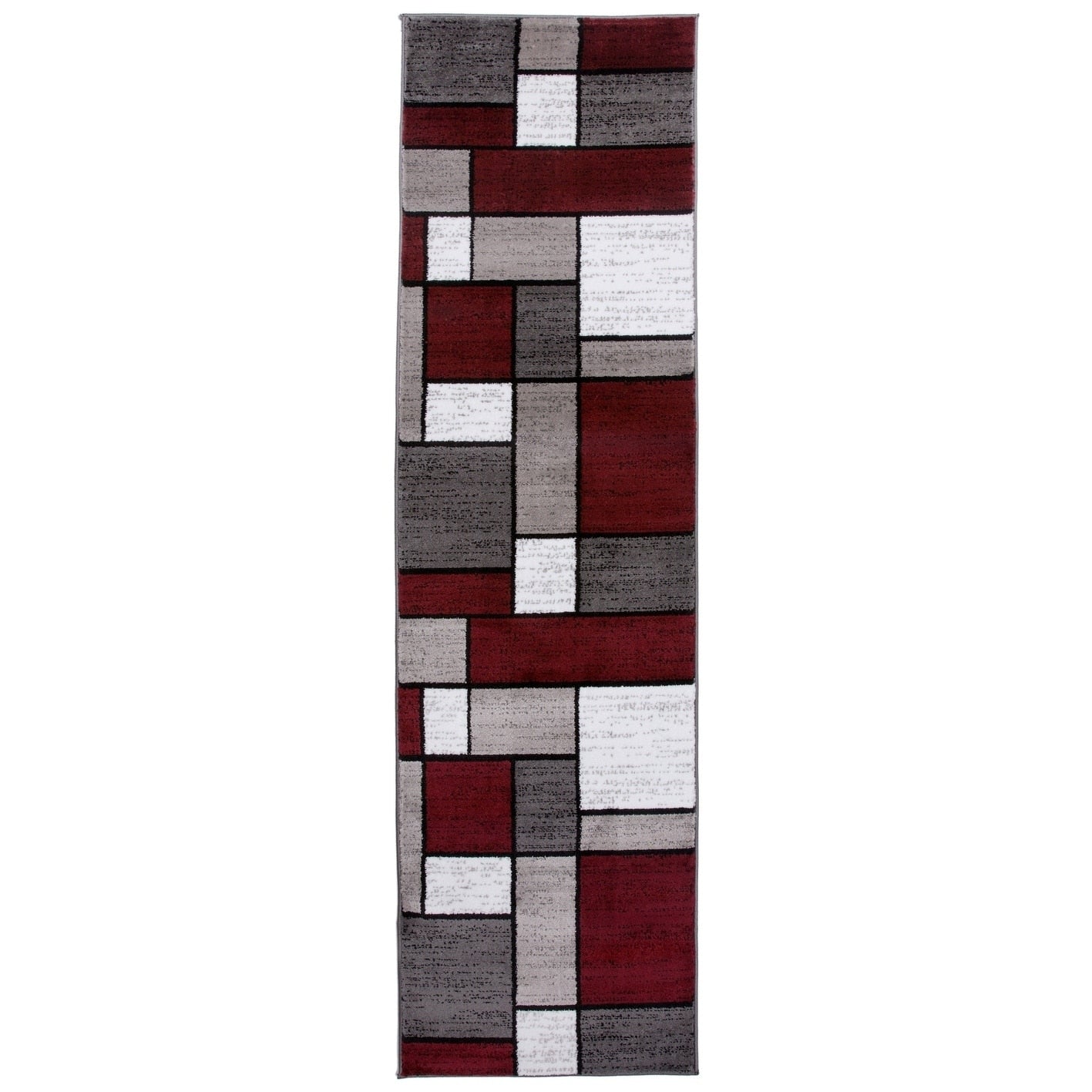 World Rug Gallery Contemporary Modern Boxed Color Block Area Rug
