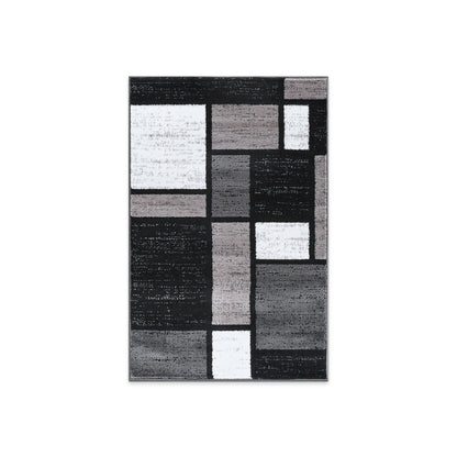 World Rug Gallery Contemporary Modern Boxed Color Block Area Rug