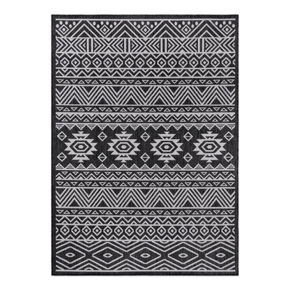 World Rug Gallery Distressed Geometric Bohemian Textured Flat Weave Indoor/Outdoor Area Rug