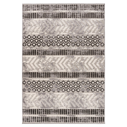 World Rug Gallery Distressed Geometric Indoor/Outdoor Area Rug