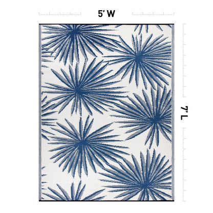 World Rug Gallery Floral Tropical Reversible Recycled Plastic Outdoor Rugs