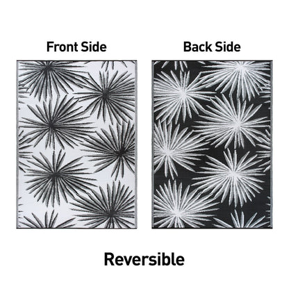 World Rug Gallery Floral Tropical Reversible Recycled Plastic Outdoor Rugs