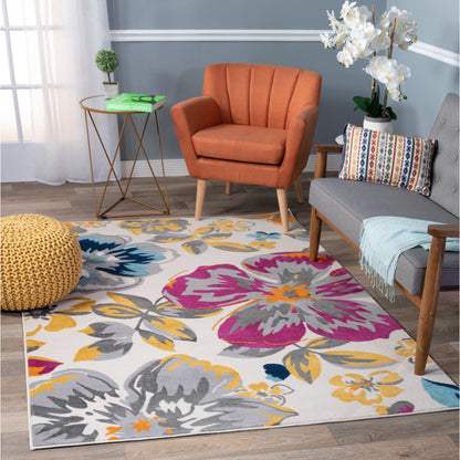 World Rug Gallery Modern Floral Design Area Rug