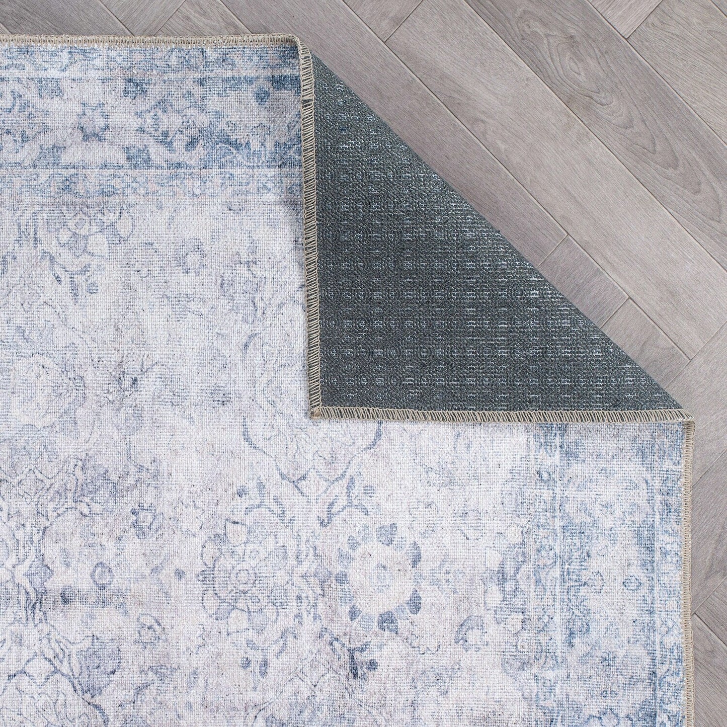 World Rug Gallery Transitional Bordered Vintage Machine Washable Non Slip Area Rug