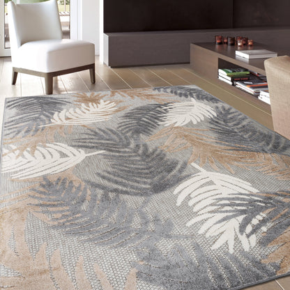 World Rug Gallery Tropical Floral Modern Indoor/Outdoor Area Rug