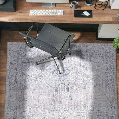 World Rug Gallery Vintage Boho Medallion Machine Washable Non Slip Area Rug