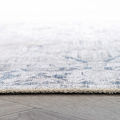 World Rug Gallery Vintage Boho Medallion Machine Washable Non Slip Area Rug