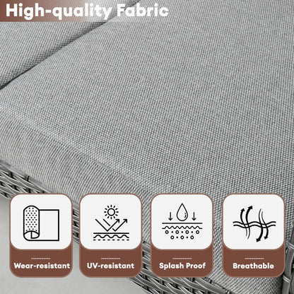 Ensemble de meubles de jardin d'extérieur XIZZI 4 pièces pour conversation avec table