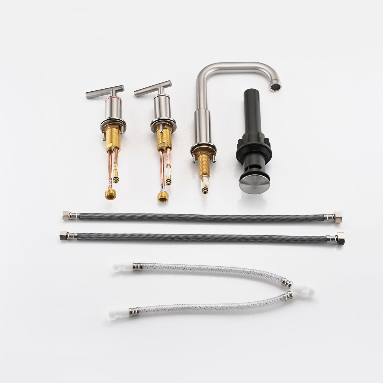 YASINU 8 Inch Luxury Widespread Bathroom Sink Faucet with Pop-Up Drain