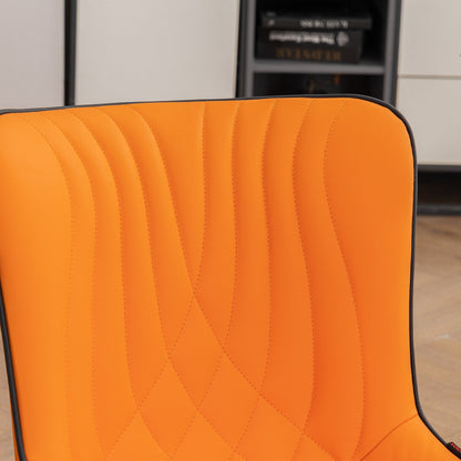 Lot de 2 chaises de salle à manger modernes en cuir capitonné sans accoudoirs