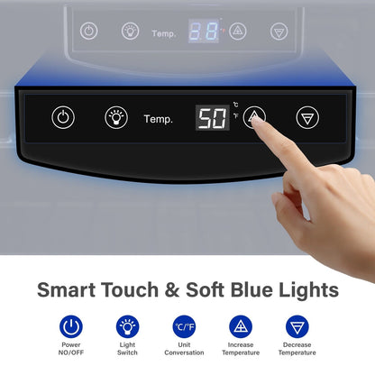 Yeego Réfrigérateur à vin mini-bar autoportant à 1 zone et 27 bouteilles de 17 pouces - 16,9 pouces